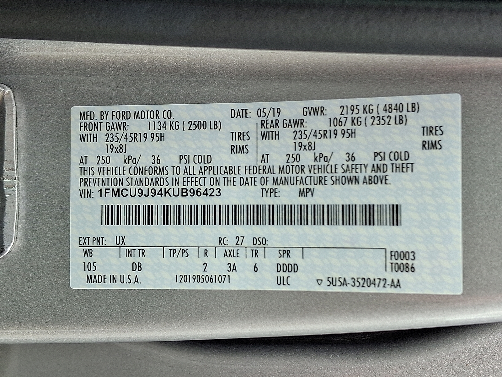 used 2019 Ford Escape car, priced at $17,499